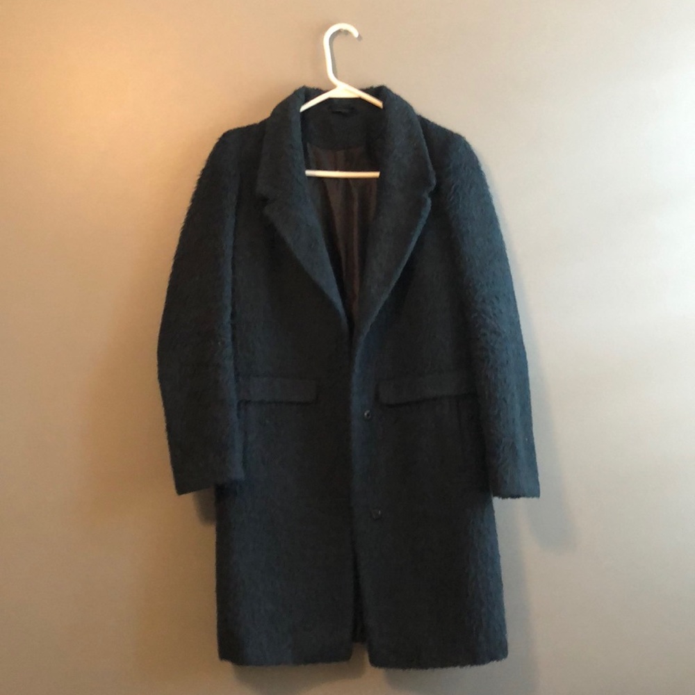 Blue/Green Wool Blend TopShop Coat